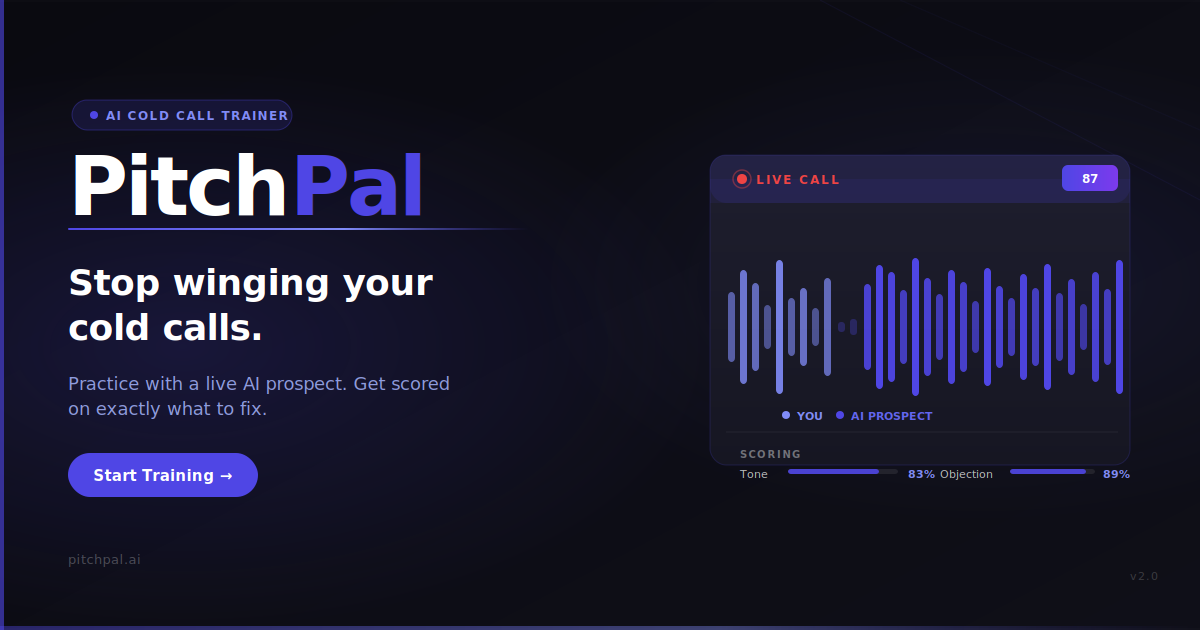 PitchPal – AI Cold Call Trainer